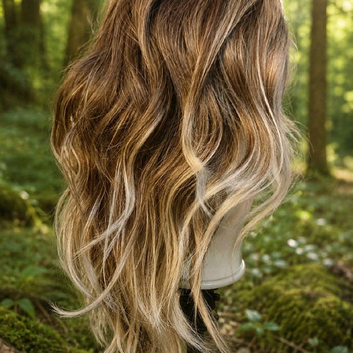 CELIA - Ashwood Ombre. Hand Tied Lacefront